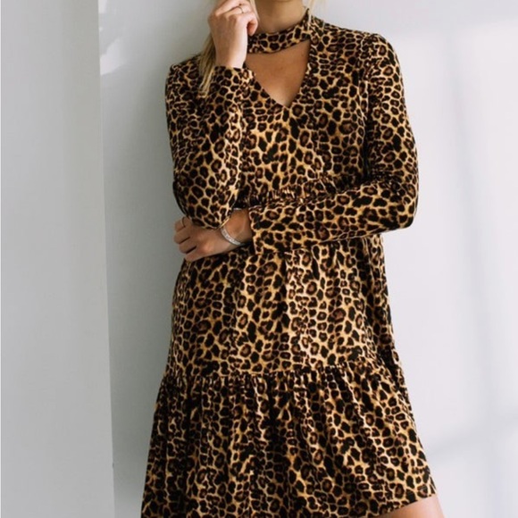 Super soft animal, print, long sleeve dress by Oddy Clothing- regular and plus - Picture 4 of 9